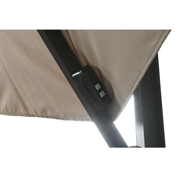 Parasol Terraza Y Jardin DKD Home Decor Marron Claro Gris Oscuro 350 x 280 x 290 cm 5 Parasol Terraza Y Jardin DKD Home Decor Marron Claro Gris Oscuro 350 x 280 x 290 cm 5