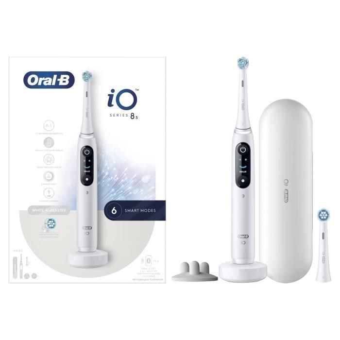 Cepillo de dientes eléctrico - Oral-B - iO 8N - Encías sensibles - 2 cabezales - 1 estuche de viaje 2 Cepillo de dientes eléctrico - Oral-B - iO 8N - Encías sensibles - 2 cabezales - 1 estuche de viaje 2