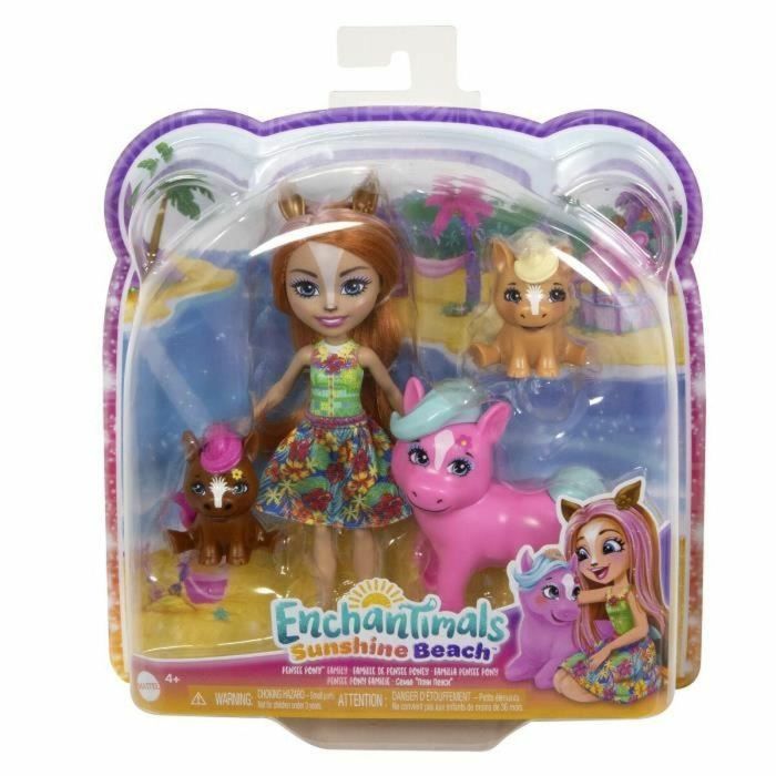 Enchantimals-Pony Thinking Family-Muñeca y 3 figuras de pony HXB99 1