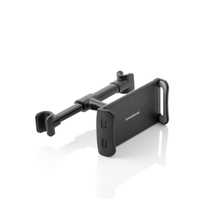 Innovagoods Soporte de tablet para coche V0103620, ajustable 12-20 cm, ABS - silicona, rotación 360°