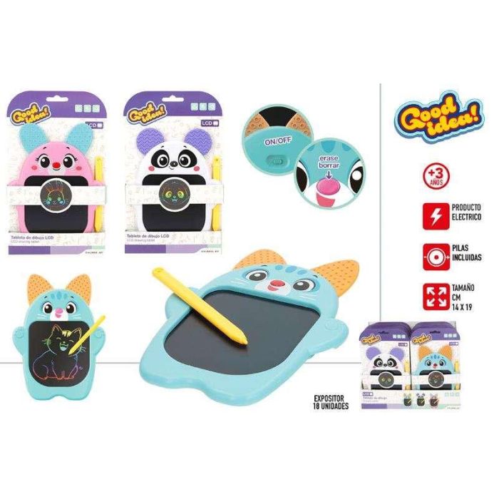 Tablet de dibujo lcd color 14x19 cm - modelos surtidos 1