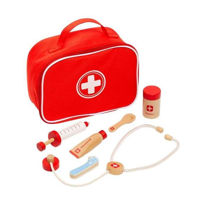 Maletin doctor con 7 accesorios de madera 23x16x8 cm Maletin doctor con 7 accesorios de madera 23x16x8 cm