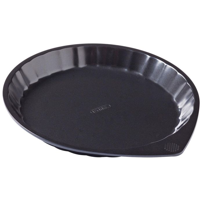 Molde para Tartas Pyrex Magic Negro Metal Plano Redondo Ø 30 cm 6 Unidades 1