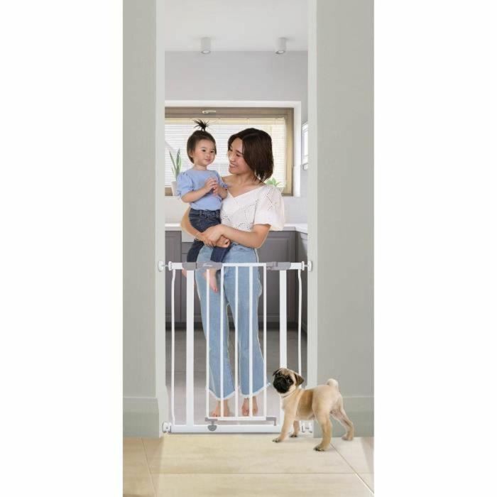 Barrera de seguridad - DREAMBABY - AVA - Montada a presión - 61-68 x 76 cm - Doble cierre - Blanco 1