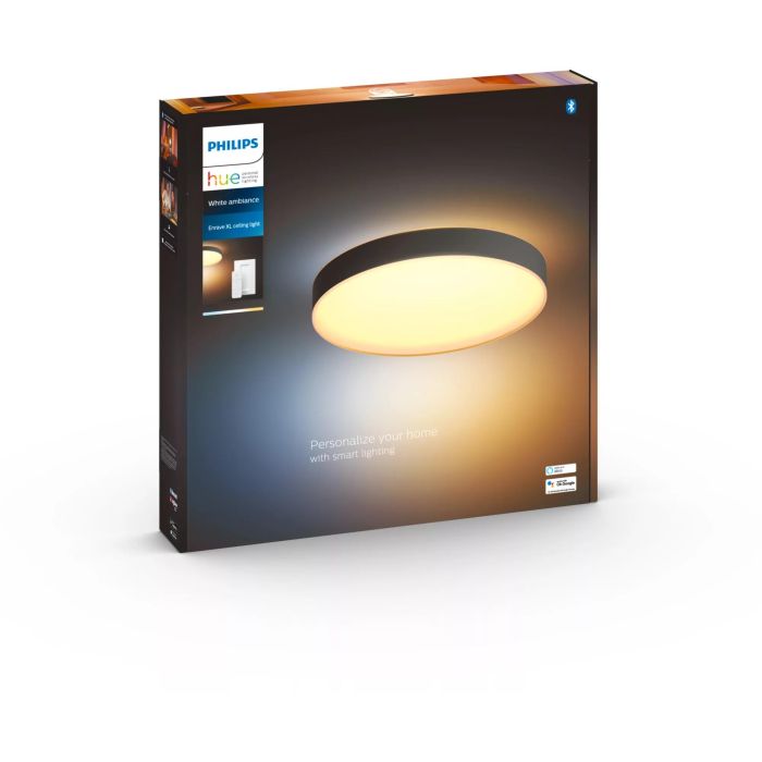 Philips Hue White Ambiance Enrave Deckenleuchte XL Schwarz 6500lm inkl DS 2 Philips Hue White Ambiance Enrave Deckenleuchte XL Schwarz 6500lm inkl DS 2