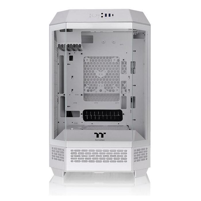 Thermaltake The Tower 300 Micro Torre PC Blanco con 2 Ventiladores de 140mm Preinstalados, Soporte para Discos Duros 2.5 y 3.5 pulgadas 1