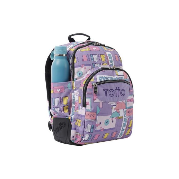 Totto Mochila Escolar Crayoles Morado 20 Litros con Neceser y Bolsa Extraíble MA04ECO029-2210N-2QI 3 Totto Mochila Escolar Crayoles Morado 20 Litros con Neceser y Bolsa Extraíble MA04ECO029-2210N-2QI 3