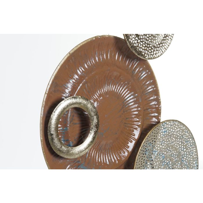 DKD Home Decor | Decoración Glam de Metal con Círculos Terracota y Dorado | Ancho 38.7cm, Largo 9cm, Alto 52.7cm | Pack de 4 Unidades 1 DKD Home Decor | Decoración Glam de Metal con Círculos Terracota y Dorado | Ancho 38.7cm, Largo 9cm, Alto 52.7cm | Pack de 4 Unidades 1