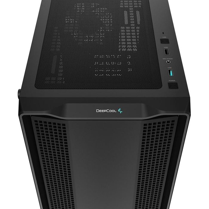 DeepCool CC360 ARGB Mini Tower PC Negro, compatible micro ATX/Mini-ITX con ventana lateral y filtro anti-polvo 12