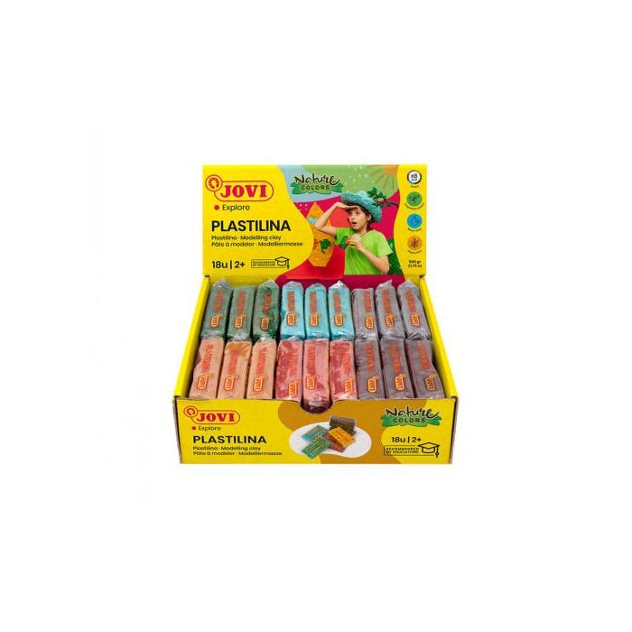 Caja Plastilina 18 Pastillas de 50Gr Gama Nature Colores Surtidos (3 unidades X Color) Jovi 70/18N 1