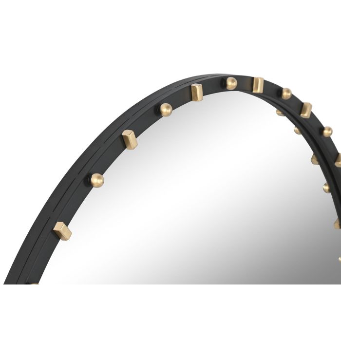 DKD Home Decor Espejo Moderno Negro Dorado 3.5 x 90 x 90 cm Hierro Cristal 1