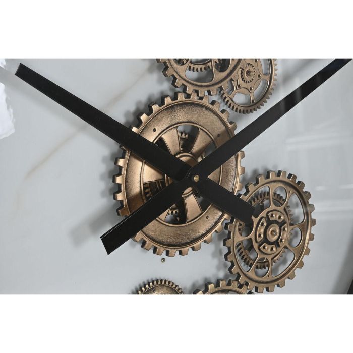 Reloj de Pared Home ESPRIT Blanco Negro Dorado Metal 142 X 9 X 142 cm 2 Reloj de Pared Home ESPRIT Blanco Negro Dorado Metal 142 X 9 X 142 cm 2