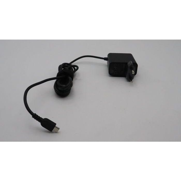 Lenovo 65W power adapter with adjustable voltage levels: 20V, 15V, 9V, and 5V, featuring dual ports for simultaneous charging. 3 Lenovo 65W power adapter with adjustable voltage levels: 20V, 15V, 9V, and 5V, featuring dual ports for simultaneous charging. 3