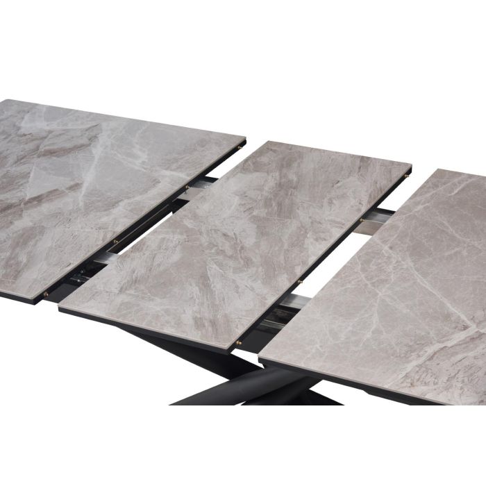 Mesa Comedor Moderno DKD Home Decor Gris Negro 90 x 76 x 160 cm 2 Mesa Comedor Moderno DKD Home Decor Gris Negro 90 x 76 x 160 cm 2