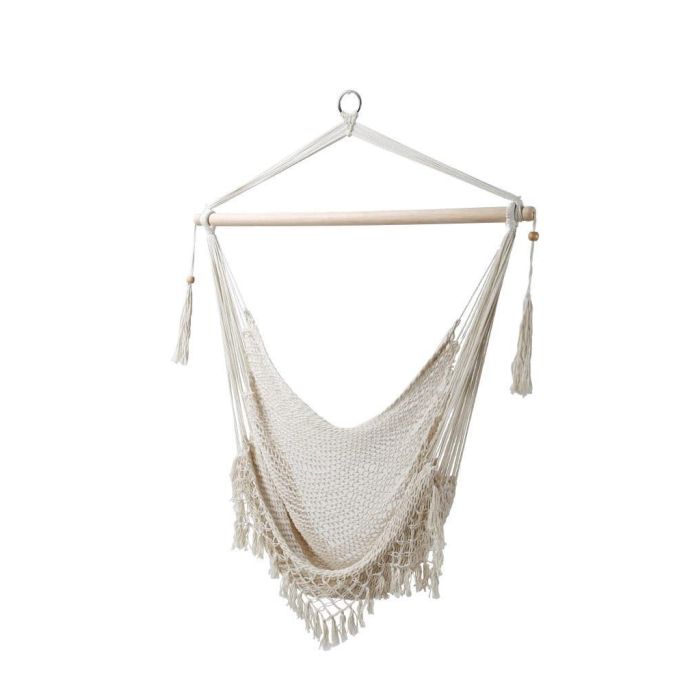 Silla Colgante Terraza Y Jardin DKD Home Decor Crudo 50 x 130 x 100 cm