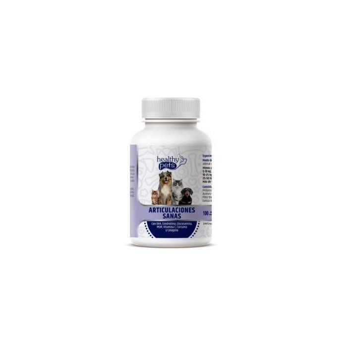 HEALTHY PETS VET Artrocomplex Articulaciones Sanas Perros y Gatos con Glucosamina y Condroitina 100 Comprimidos
