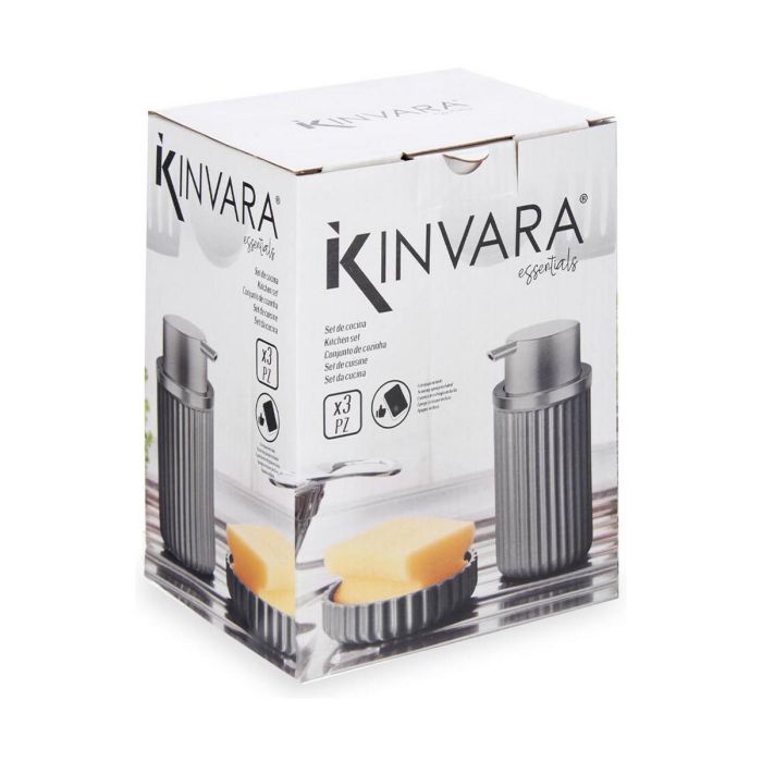 Dispensador de Jabón 2 en 1 para Fregadero Kinvara Plástico 2 Dispensador de Jabón 2 en 1 para Fregadero Kinvara Plástico 2