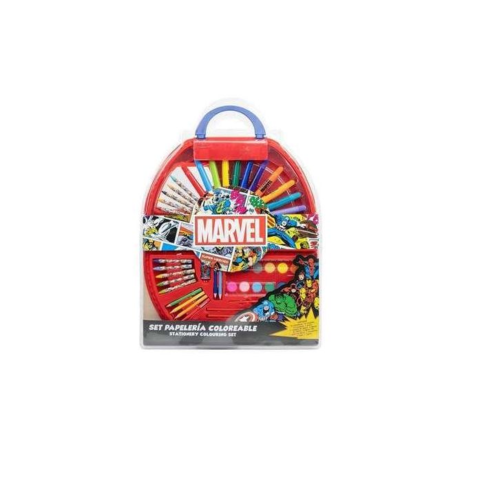 Set de Papelería Marvel 50 Piezas Rojo