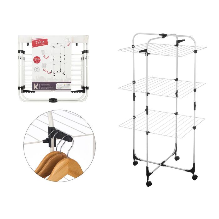 Arte Regal Tendedero Vertical Plegable con Ruedas 30M, 69x65 cm (4 Unidades) Arte Regal Tendedero Vertical Plegable con Ruedas 30M, 69x65 cm (4 Unidades)