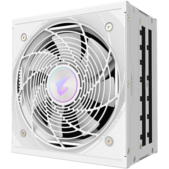 GIGABYTE P1000W ICE Fuente de Alimentación PC 1000W 80 PLUS Platinum ATX 3.0 PCIe 5.0 Modular con Ventilador 120mm Blanca 1