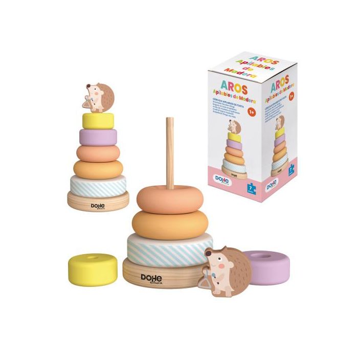 Juego Dohe Educa Anillos Apilables Madera +1 Año