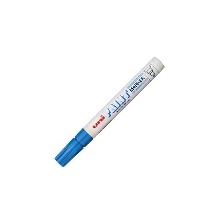 Uni-Ball Marcador Permanente Paint Marker Px-20 L Azul Claro - Punta Acrílica, Resistente a Agua y Luz