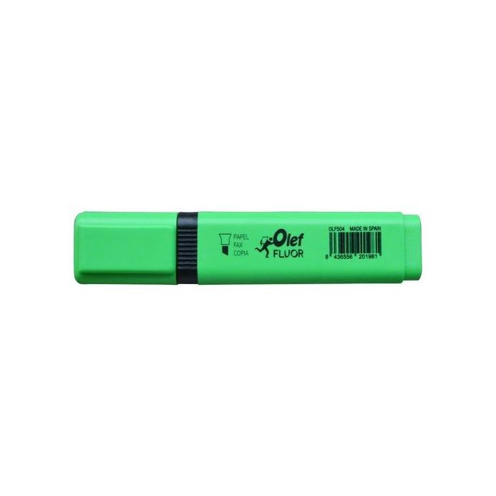 Marcador Fluor Olef Verde 10 unidades