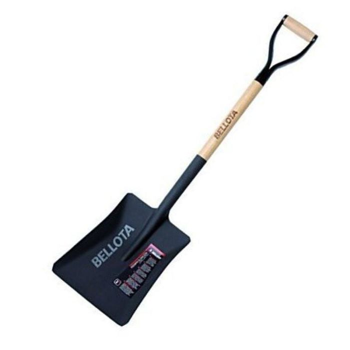 Bellota 5502-2 Pala Cuadrada con Mango Anilla 1020x250mm, Herramienta Robusta y Resistente para Construcción y Jardinería