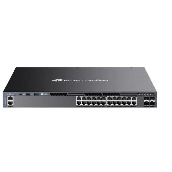 TP-Link Omada SG6428XHP Switch Gestionado L3 con 24 Puertos Gigabit Ethernet PoE, 4 SFP+, 720W PoE, 128Gbps, Rack 1U Negro 2