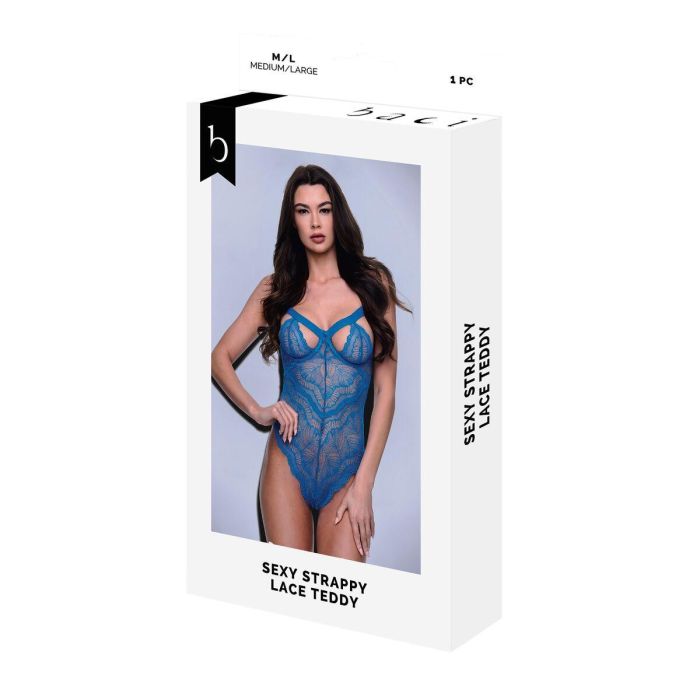 Conjunto de Lencería Baci Lingerie Lace Teddy Azul (M/L) 0 Conjunto de Lencería Baci Lingerie Lace Teddy Azul (M/L) 0