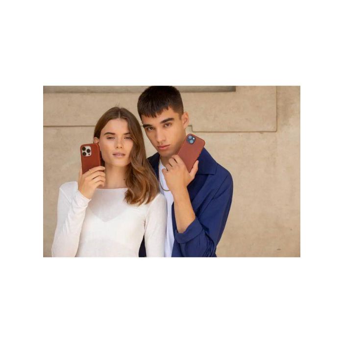 dbramante1928 Roskilde iPhone 14 Funda de cuero MagSafe - Slim, piel plena flor, Tan 4