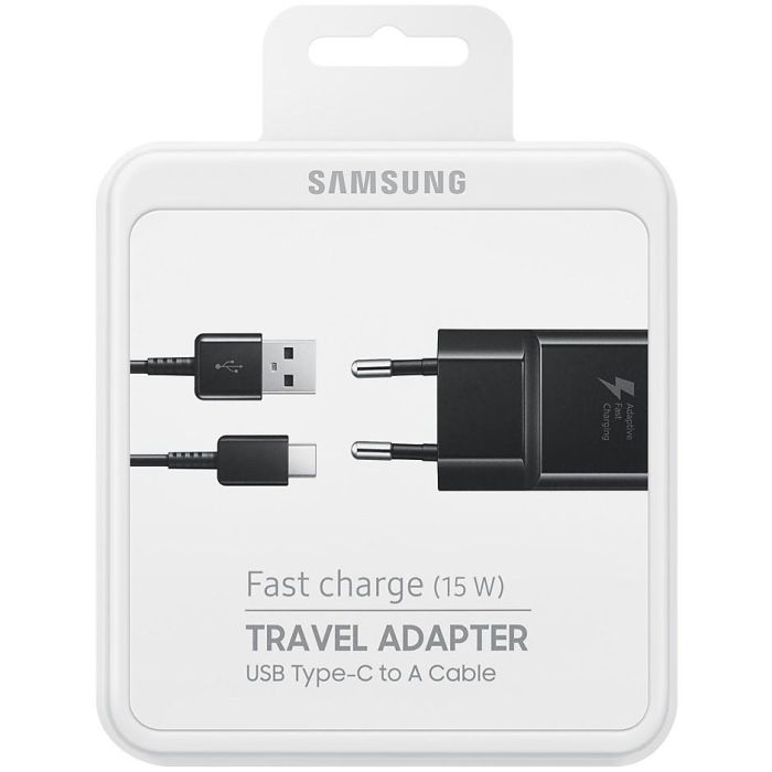 Samsung EP-TA20 Cargador Rápido 15W con Cable USB-C 1.5m Negro (Adaptador de Corriente) 5