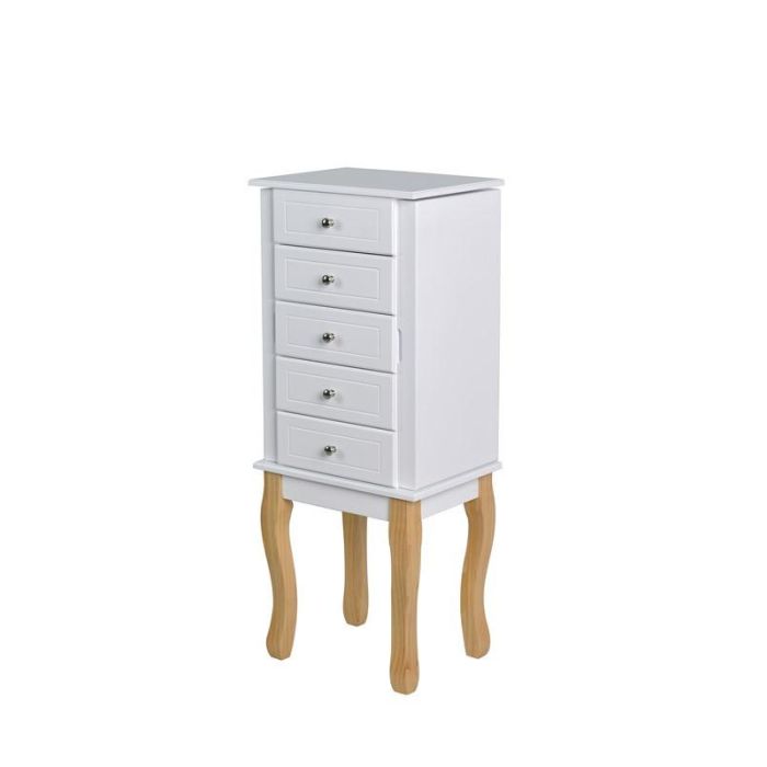 Joyero Romantico DKD Home Decor Blanco Natural 27 x 90 x 37 cm 2
