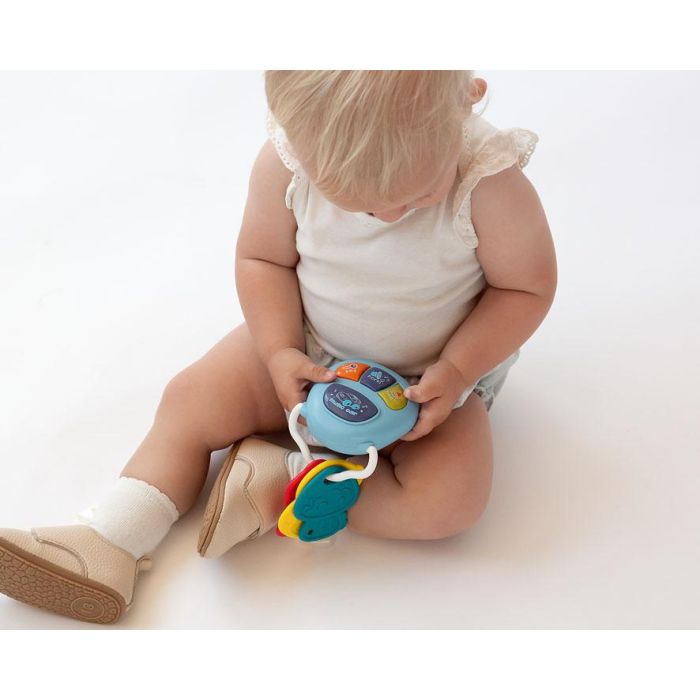 KioKids Llavero Musical de Coche para Bebés con Sonidos Reales y Mordedor para Dentición +6 meses 1