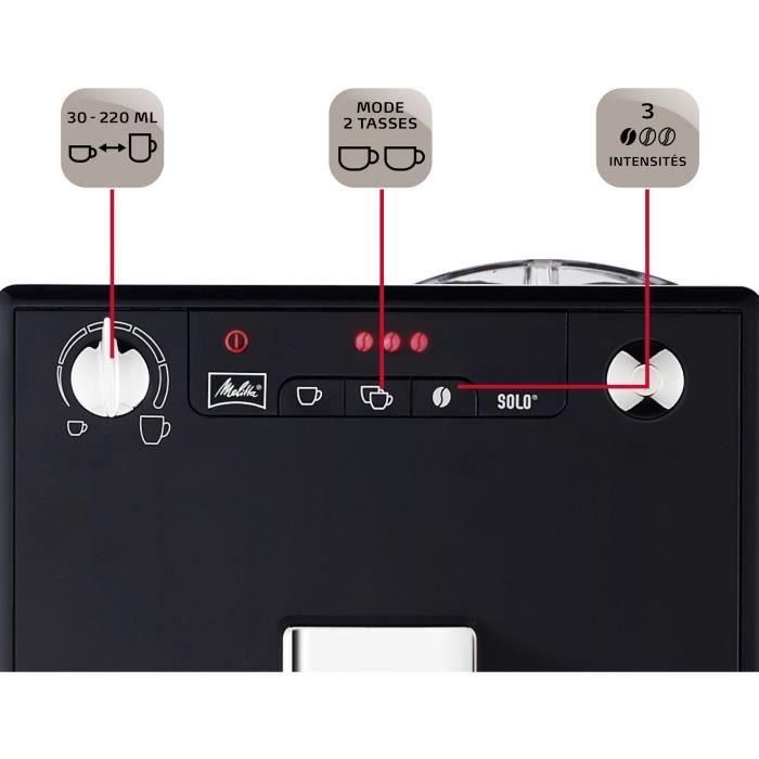 Melitta E950-101 Caffeo Solo Cafetera espresso automática con molinillo, café en grano, 1-2 tazas, limpieza automática, Negro 3 Melitta E950-101 Caffeo Solo Cafetera espresso automática con molinillo, café en grano, 1-2 tazas, limpieza automática, Negro 3