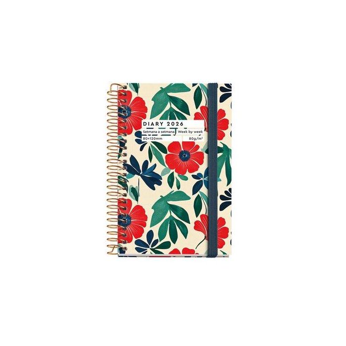 Agenda Anual (2026) Catalan Miquelrius Natura Espiral Tapa Extra Con Goma Caddy 80X120 D/P Anemona