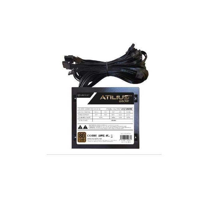 Fuente Alimentación Unykach Atilius 2.0 650W 80+ Bronze ATX Negro