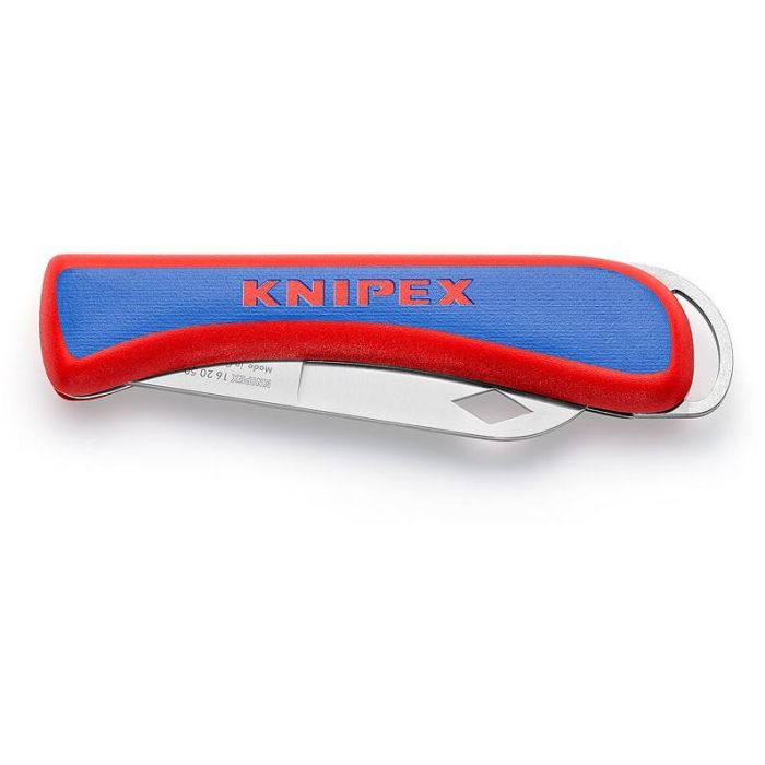 Knipex Navaja para cables 162050sb, acero inoxidable, mango ergonómico, 34x14x120mm, para electricistas