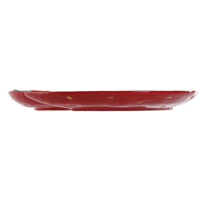 Plato Moderno DKD Home Decor Rojo 31 x 3.5 x 32 cm 1