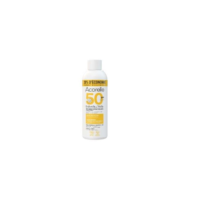 ACORELLE Recarga Spray Solar Niños SPF50 150ml - Protección Ecológica y Económica COSMOS ORGANIC