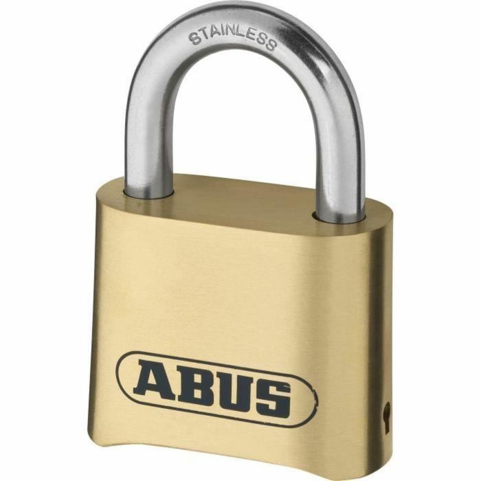 Abus Candado 180IB/50 B/DFNLI, Cuerpo de Latón Forjado, Arco de Acero Inoxidable, Código Numérico de Cuatro Dígitos 4 Abus Candado 180IB/50 B/DFNLI, Cuerpo de Latón Forjado, Arco de Acero Inoxidable, Código Numérico de Cuatro Dígitos 4