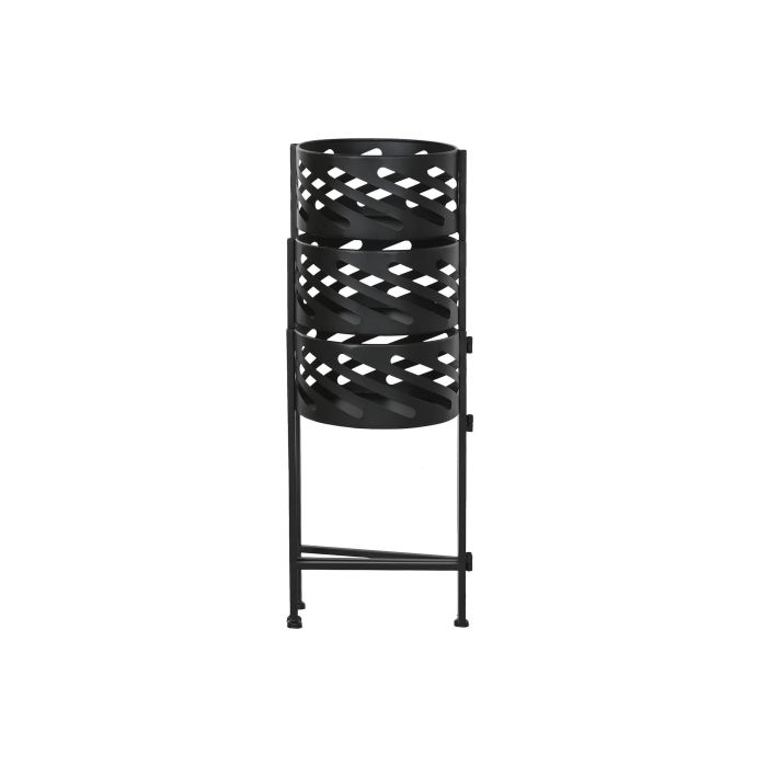 Macetero Loft DKD Home Decor Negro 23 x 71 x 51 cm (2 Unidades) 3