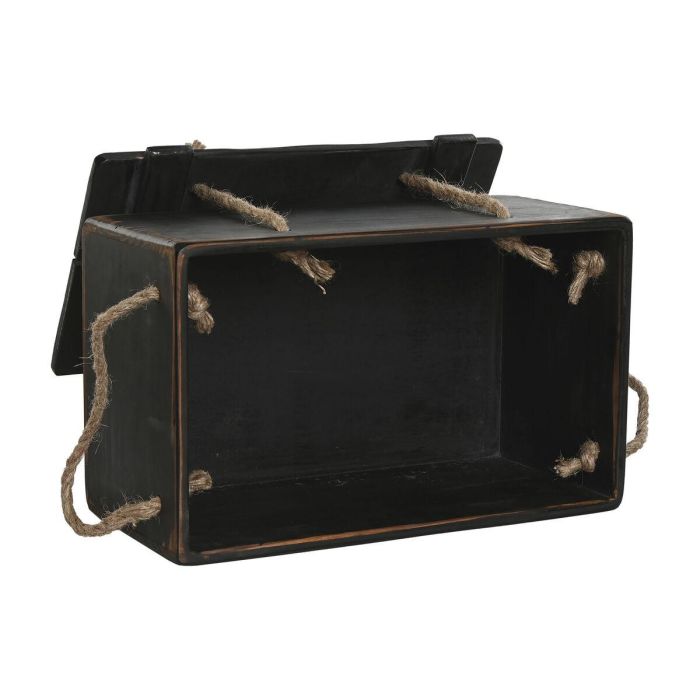 Caja Tradicional DKD Home Decor Negro 24 x 20 x 38 cm Set de 3 4