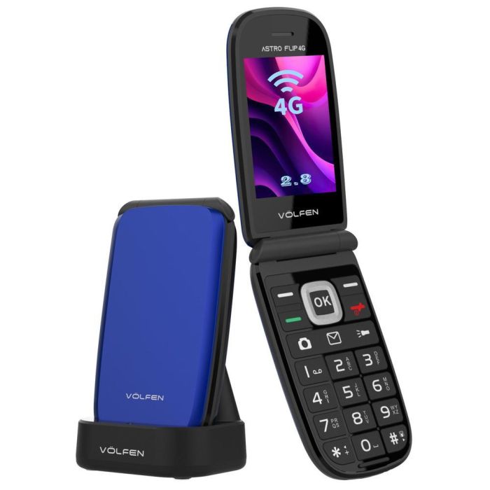 Volfen Telefono Movil Astro Flip 4 gr Pantalla XXL Tipo Choncha Azul Volfen Telefono Movil Astro Flip 4 gr Pantalla XXL Tipo Choncha Azul