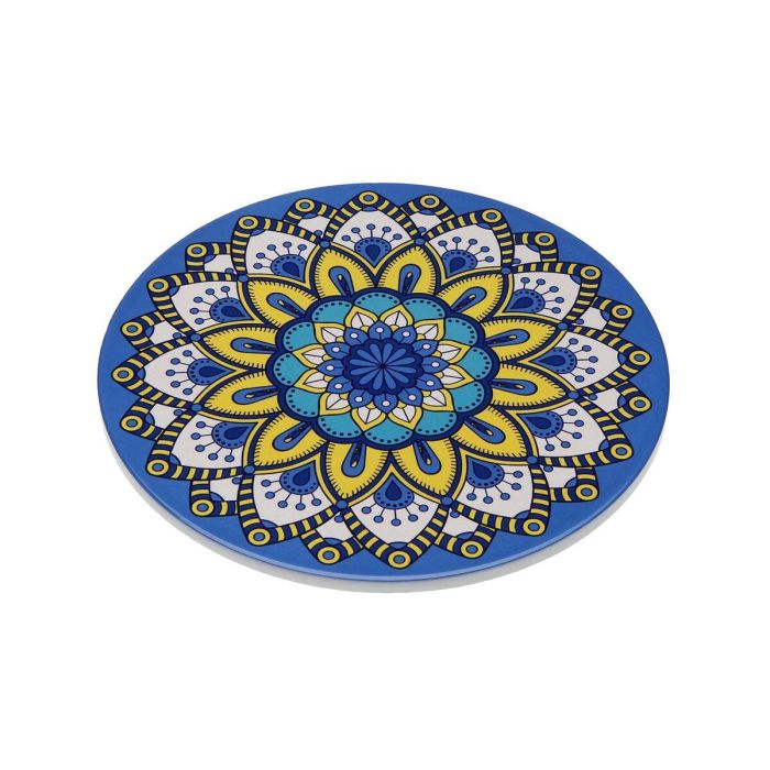 Salvamantel Mandala Azul Versa 20x20 cm - Cerámica con base de corcho (4 Unidades) Salvamantel Mandala Azul Versa 20x20 cm - Cerámica con base de corcho (4 Unidades)