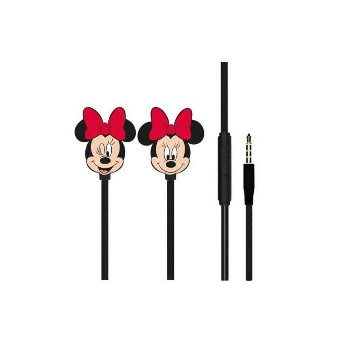 ERT GROUP Auriculares Minnie Disney con Control Remoto Multifuncional, Jack 3.5mm, Cable 120cm, Certificados ROHS y CE