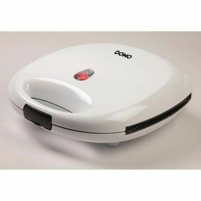 Domo DO9046C Gofrera Multifunción para 4 Gofres, 1200W, Placas Antiadherentes Extraíbles, Blanco