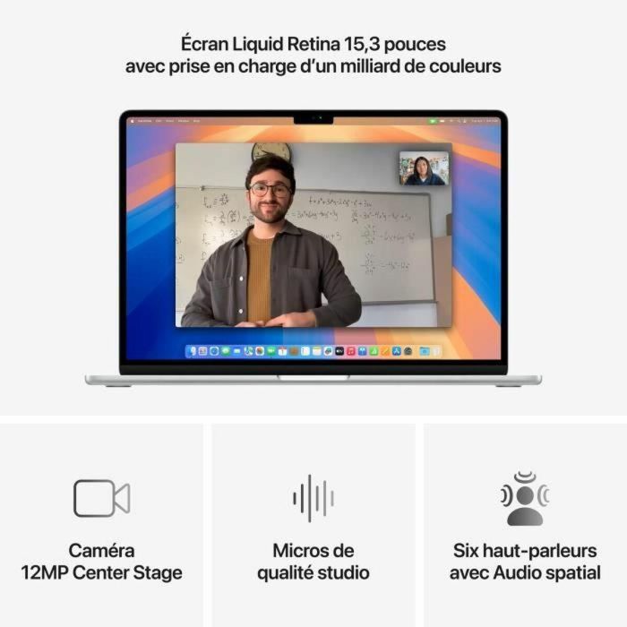 Apple - MacBook Air M4 de 15,3" (2025) - 16 GB de RAM - 512 GB de almacenamiento - CPU de 10 núcleos - GPU de 10 núcleos - Plateado 8 Apple - MacBook Air M4 de 15,3" (2025) - 16 GB de RAM - 512 GB de almacenamiento - CPU de 10 núcleos - GPU de 10 núcleos - Plateado 8