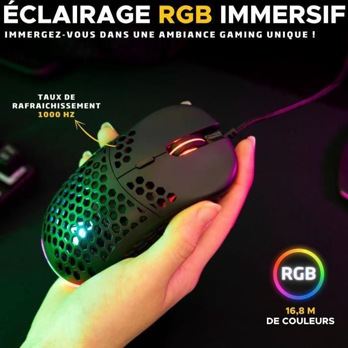 Ratón para juegos con cable - The G-Lab - KULT-OXYGEN - RGB - 12800 DPI - Negro 1 Ratón para juegos con cable - The G-Lab - KULT-OXYGEN - RGB - 12800 DPI - Negro 1
