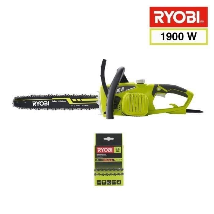 Motosierra RYOBI 1900 W - 35 cm + 2 cadenas - RCS1935B2C 4